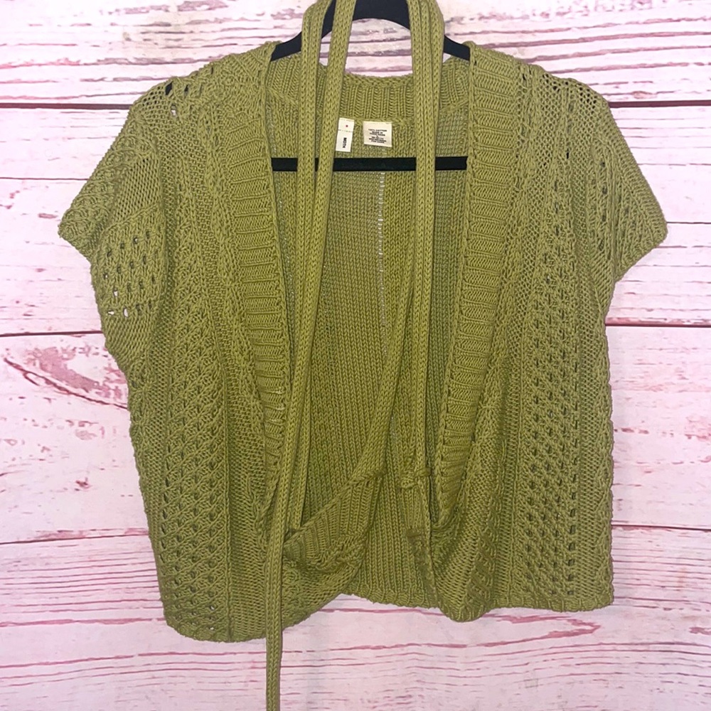 Anthropologie MOTH large wrap knit cardigan